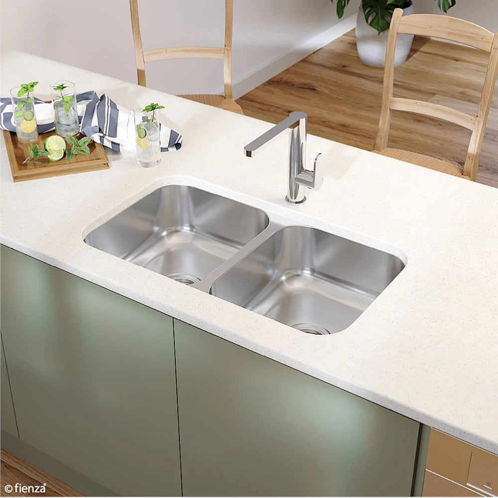 Fienza Tiva 68109 Stainless Steel Double Kitchen Sink - Special Order Undermount Sinks