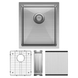 Fienza Single Bowl Kitchen Sink Kit - Stainless Steel 68400Kit Top Mounted Sinks