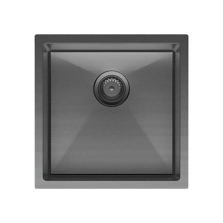 Fienza Single Bowl Kitchen Sink Kit - Carbon Steel 68401Cmkit Top Mounted Sinks