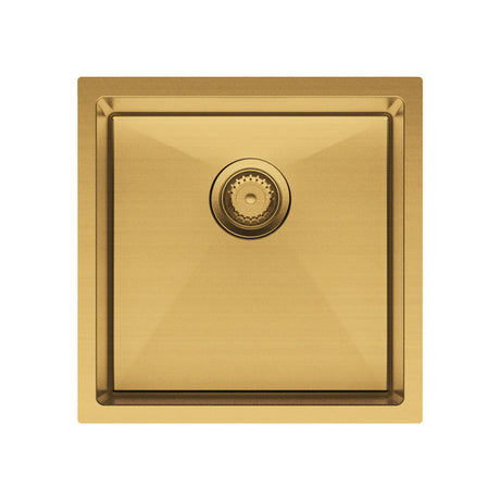Fienza Single Bowl Kitchen Sink Rugged Brass 68401Rb Top Mounted Sinks