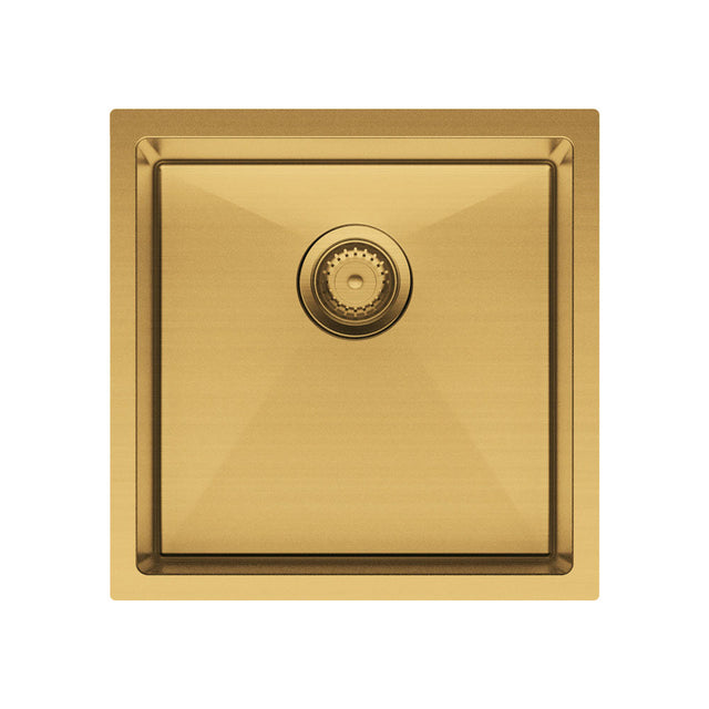 Fienza Single Bowl Kitchen Sink Rugged Brass 68401Rb Top Mounted Sinks