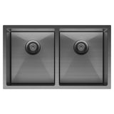 Fienza Double Bowl Kitchen Sink Carbon Metal 68403Cm - Special Order Top Mounted Sinks