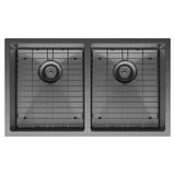 Fienza Double Bowl Kitchen Sink Carbon Metal 68403Cm - Special Order Top Mounted Sinks