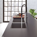 Fienza Double Bowl Kitchen Sink Carbon Metal 68403Cm - Special Order Top Mounted Sinks