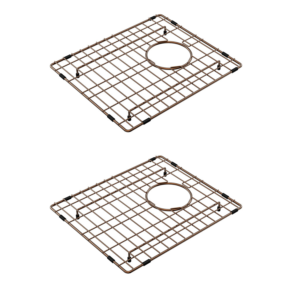 Fienza Hana 68403CO 27L/27L Double Kitchen Sink Kit, Brushed Copper