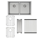 Fienza Double Bowl Kitchen Sink Pack - Stainless Steel 68403-KIT