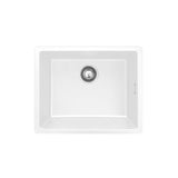 Fienza 68602W Kuro Granite 38L Single Bowl Kitchen Sink, Matte White