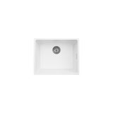 Fienza 68612W Kuro Granite 39L Single Bowl Kitchen Sink, Matte White