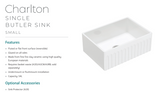 Fienza Winston 68700 Single Butler Sink Small White 675X475X250Mm - Special Order Kitchen Sinks