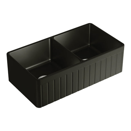 Fienza 68709 Benson Double Butler Sink Matte Black - Special Order Kitchen Sinks