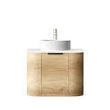 Otti Bondi Wall Hung Vanity, Natural Oak