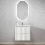 Otti Noosa Wall Hung Vanity, Satin White