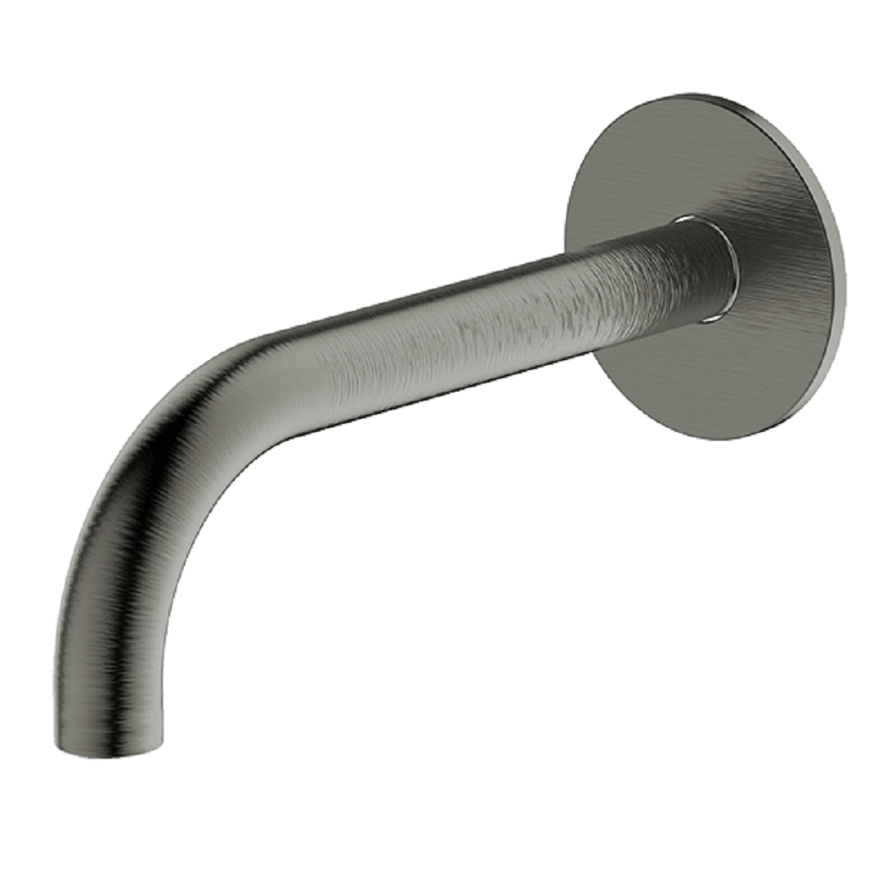 Abey Poco Curved Bath/Basin Spout, 165mm, Gunmetal, 6S-C165-GM