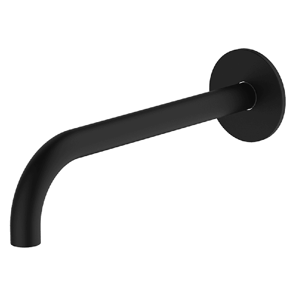 Abey Poco Curved Bath/Basin Spout, 220mm, Black, 6S-C220-B