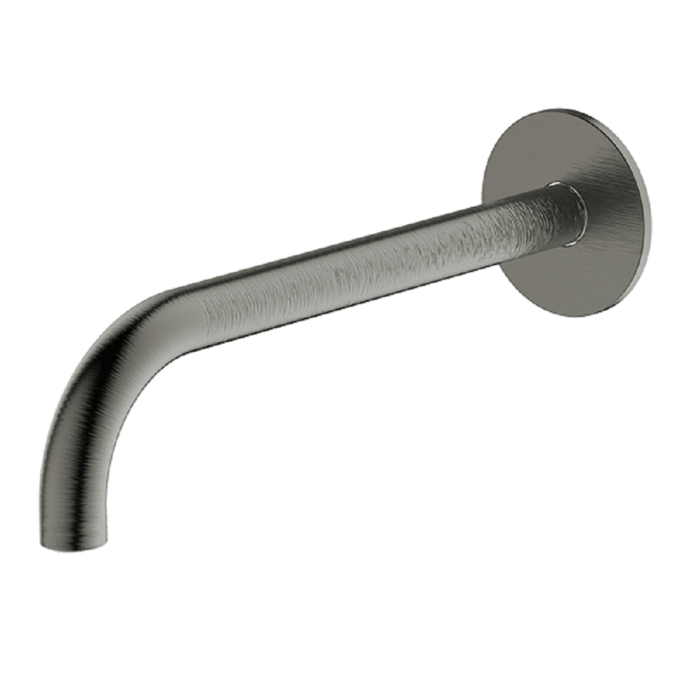 Abey Poco Curved Bath/Basin Spout, 220mm, Gunmetal, 6S-C220-GM