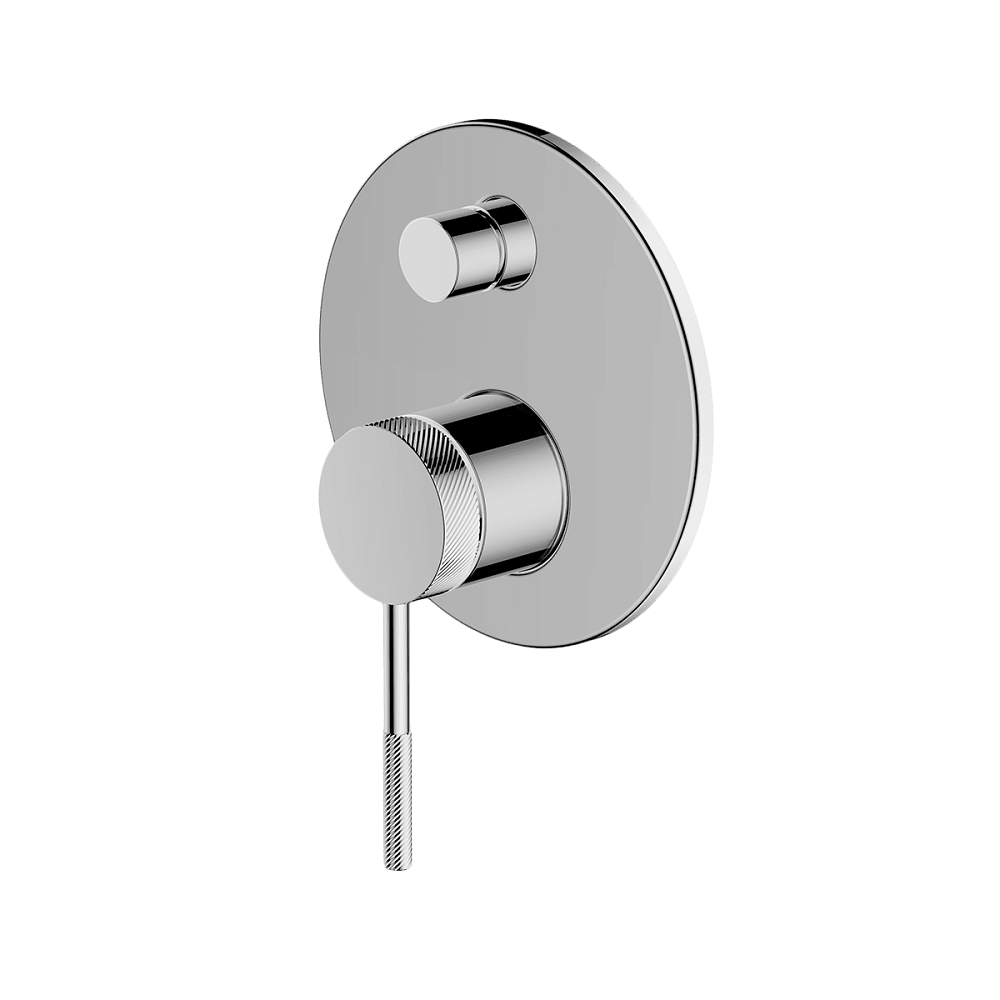 Abey Poco Knurled Shower Diverter Mixer, (Trim Kit Only), Chrome, 6SHD-EXT-K