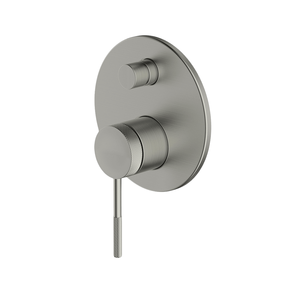 Abey Poco Knurled Shower Diverter Mixer, (Trim Kit Only), Brushed Nickel, 6SHD-EXT-KBN