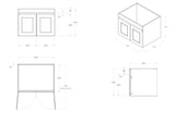 Otti Hampton Mark II Wall Hung Vanity - Satin White