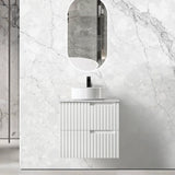 Otti Noosa Wall Hung Vanity, Satin White