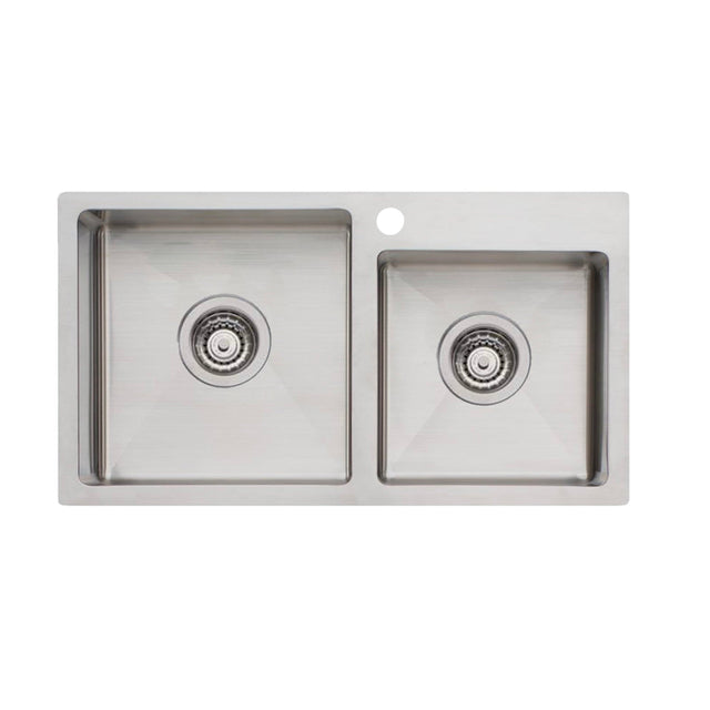 Kubik 7040 Stainless Steel 1 & 3/4 Sink - Suits Narrow Bench Tops Top Mounted Kitchen Sinks