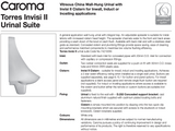 Caroma 742100W Torres Invisi Series II Urinal Suite