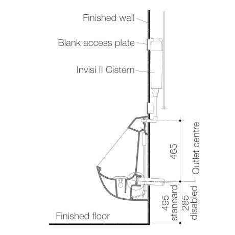 Caroma 678900W Leda Electronic Urinal Series II
