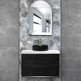 Otti Byron Wall Hung Vanity, Black Oak