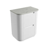 Aulic 750mm Curva Floorstanding Vanity with Solid Surface Top Alpine Top CA57-750-ST86FT Vanity Units