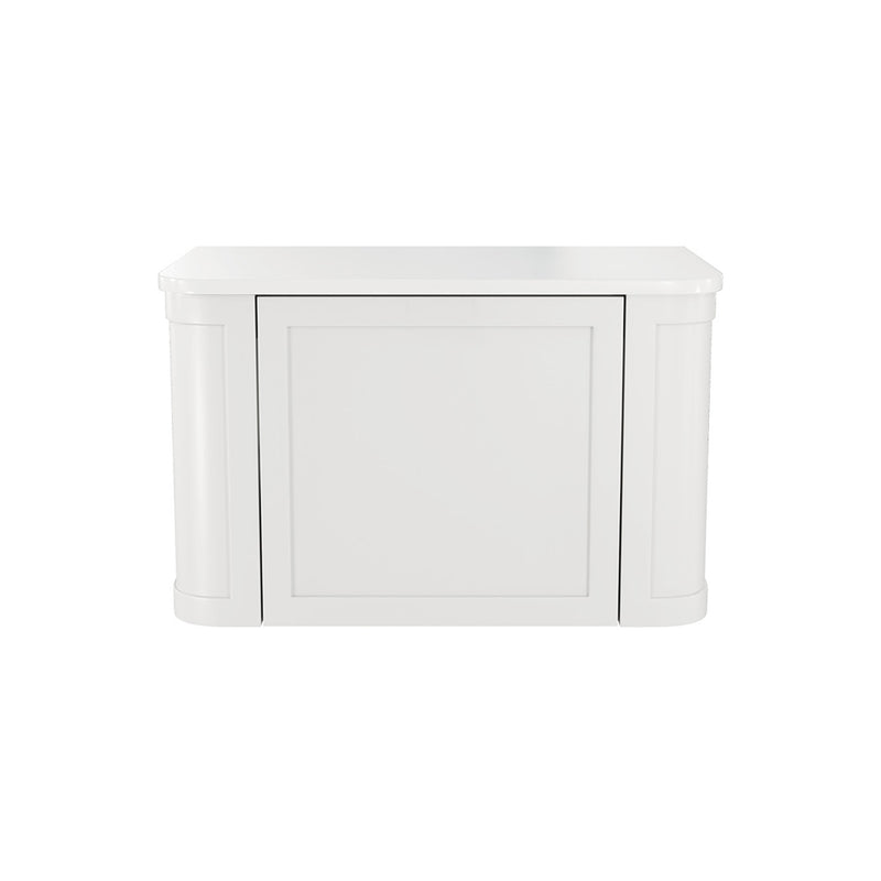 Fienza 75CM Mila Curved Satin White 750 Wall Hung Cabinet