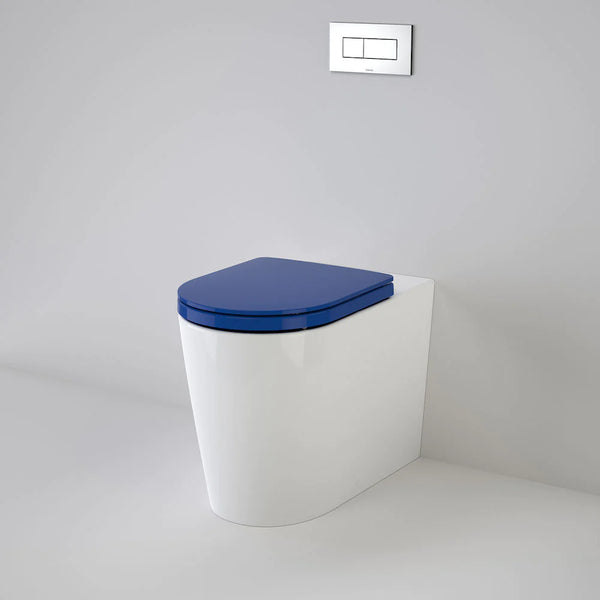Caroma 766350SB Liano Cleanflush® Invisi Series II® Easy Height Wall Faced Suite with Liano Double Flap Seat - Sorrento Blue (with GermGard®) - Special Order
