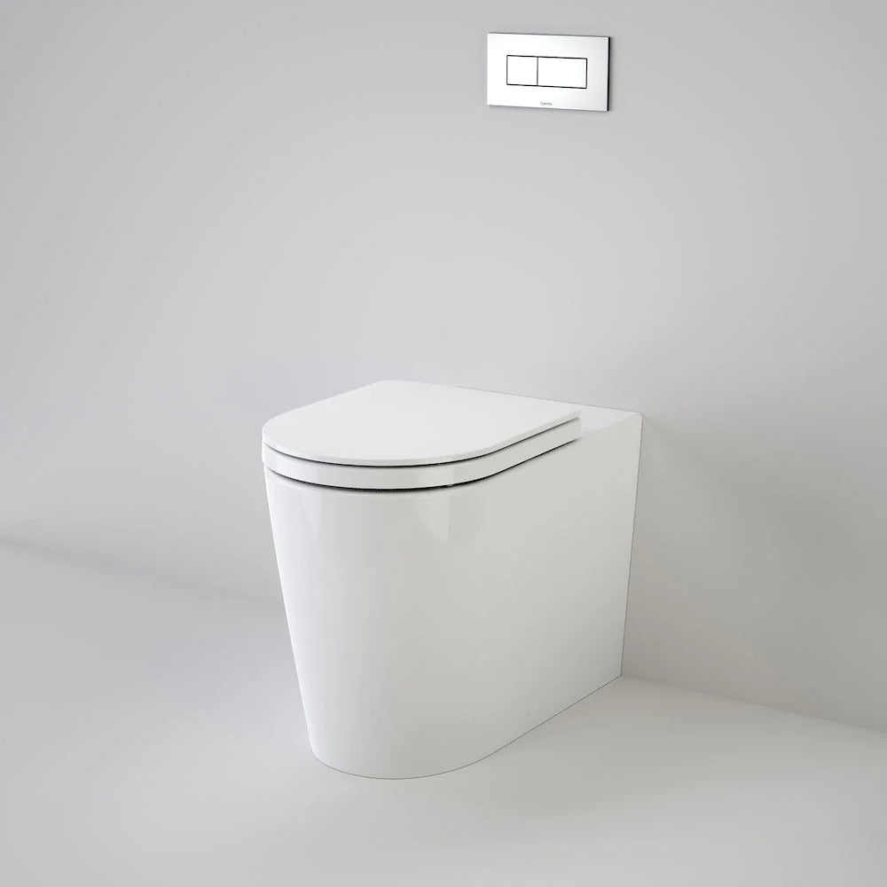 Caroma 766350W Liano Cleanflush® Invisi Series II® Easy Height Wall Faced Suite with Liano Double Flap Seat - White (with GermGard®) - Special Order