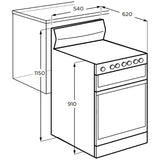 Westinghouse WLG510WCH 54cm Freestanding Natural Gas Oven/Stove - Westinghouse Factory Seconds