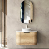 Otti Bondi Wall Hung Vanity, Natural Oak