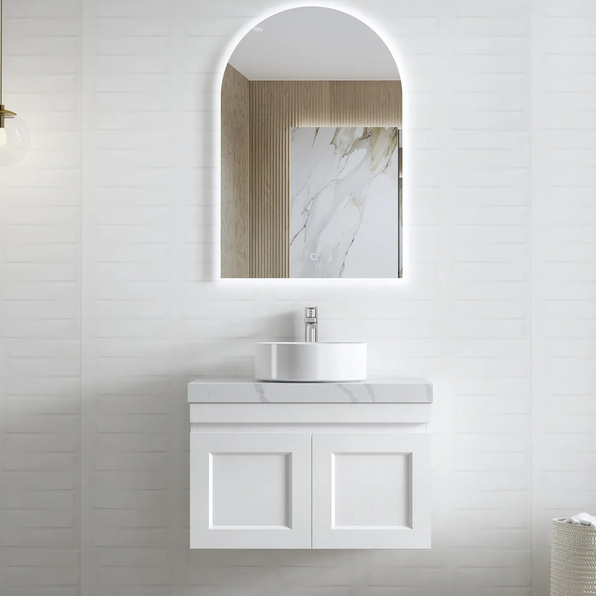 Otti Hampton Mark II Wall Hung Vanity - Satin White