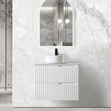 Otti Noosa Wall Hung Vanity, Satin White
