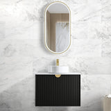 Otti Marlo Wall Hung Vanity, Satin Black