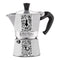 Bialetti Moka The 90th Anniversary Celebration Coffee Maker + Pouch, 3 Cups - Special Order