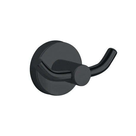 Fienza Hustle Double Robe Hook Matte Black 82504 Bathroom Accessories