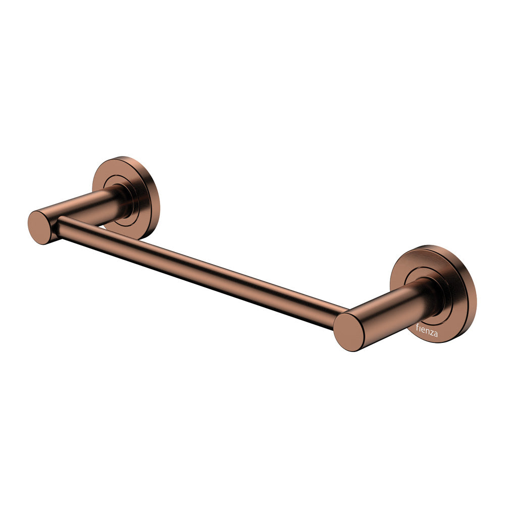 Fienza 8280130CO Kaya Single Towel Rail, 300mm, Brushed Copper