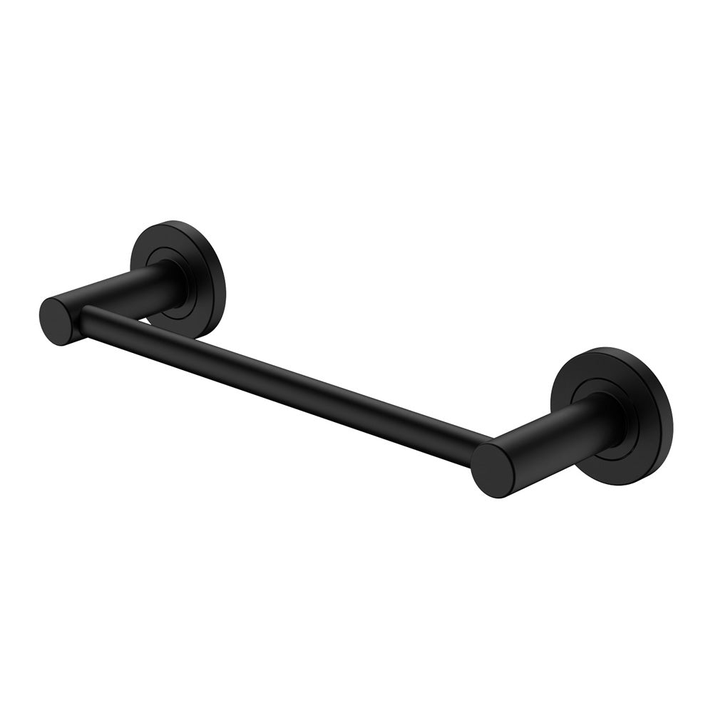 Fienza 8280130B Kaya Single Towel Rail, 300mm, Matte Black