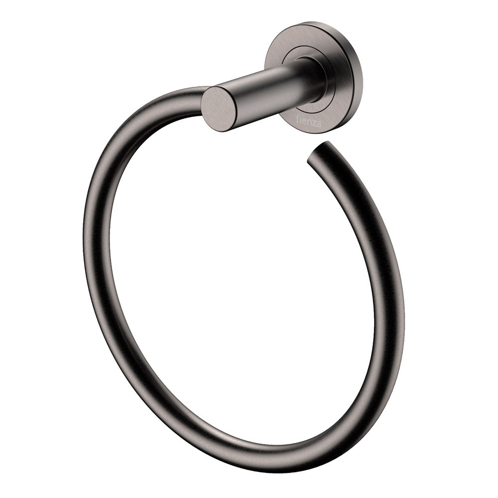 Fienza Kaya Hand Towel Ring Gun Metal 82802Gm Bathroom Accessories