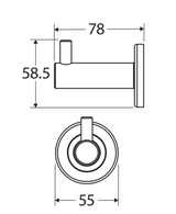 Fienza Kaya Robe Hook Chrome 82804 Bathroom Accessories
