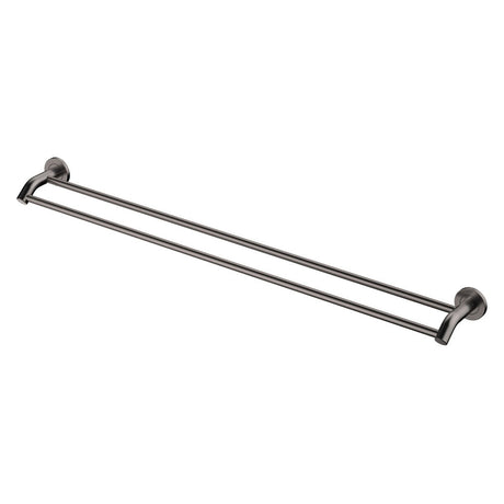 Kaya 900Mm Double Towel Rail Gun Metal 82808Gm Bathroom Accessories