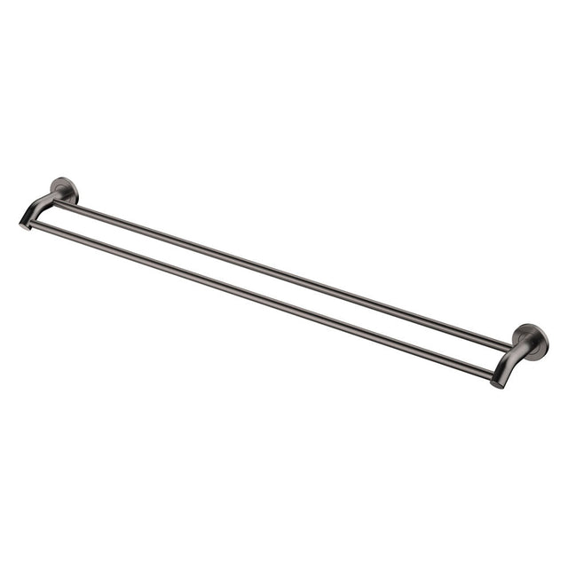 Kaya 900Mm Double Towel Rail Gun Metal 82808Gm Bathroom Accessories