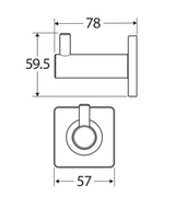 Fienza Sansa Robe Hook Matte Black 83204Mb Bathroom Accessories