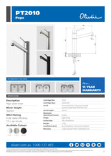 Oliveri Pepe PT2010C-ST-BL Santorini Colour Mixer Tap
