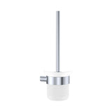Fienza 889010 Empire Slim Toilet Brush & Glass Holder, Chrome