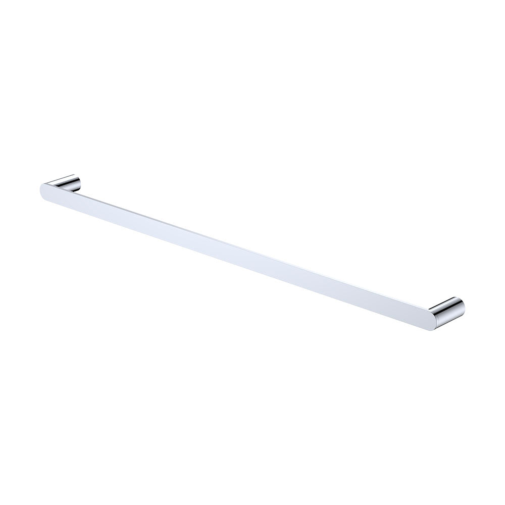 Fienza 88901800 Empire Slim Single Towel Rail, 800mm, Chrome