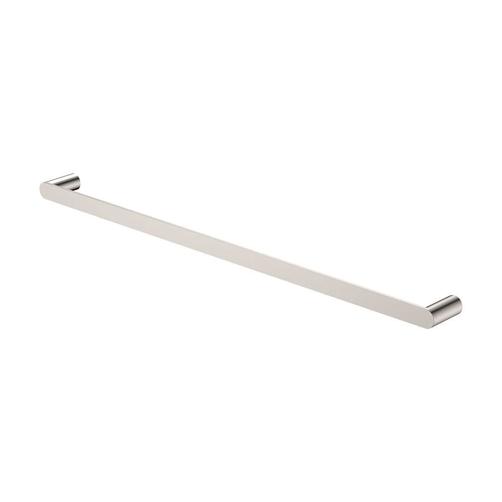 Fienza 88901800BN Empire Slim Single Towel Rail, 800mm, Brushed Nickel