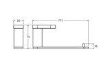 Fienza 88903BN Empire Slim Toilet Roll Holder, Brushed Nickel